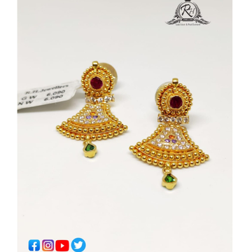 22 carat gold traditional ladies earrings RH-ER572