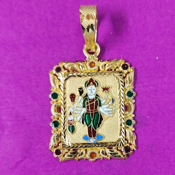 916 gold gents fancy sadhi ma mina pendant by Saurabh Aricutting