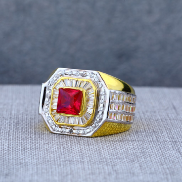 Mens Fancy Gold Solitaire 916 Ring-MSR66