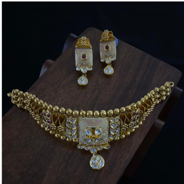916 gold stunning design necklace set  by 