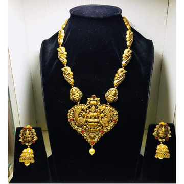 916 gold antique goddess laxmi design long necklac... by 