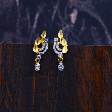 916 Gold Classic Cz Earrings LFE295