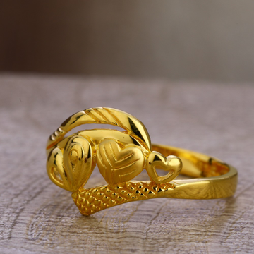 750 Plain Gold Women's Heart Design  Hallmark Ring...