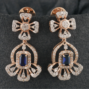 18Kt Gold Cocktail Diamond Earring by 