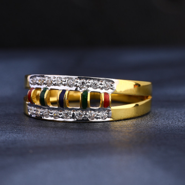 916 Cz Gold Stylish Ladies Ring LR1075