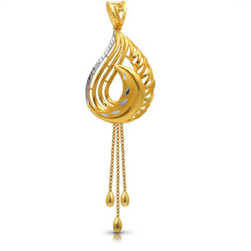 Gold Pendant Set by Ghunghru Jewellers