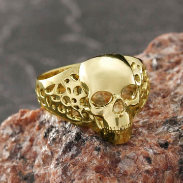Gold x Classic Skull Ring | Kingdom Jewelry