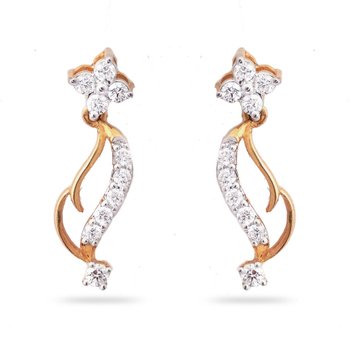 22KT Gold Elegant Design Diamond Earring  by 