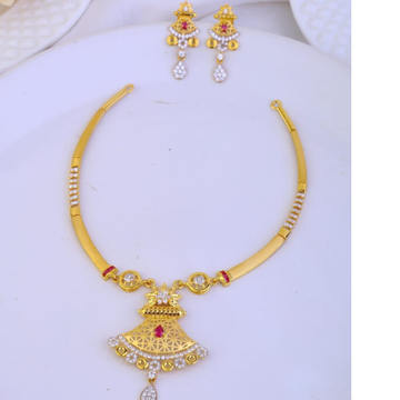 916 Gold Hallmarked Necklace Set by 