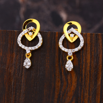 22KT Gold CZ Diamond Gorgeous Ladies Earring LFE53...
