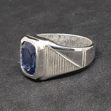Clara Blue Sapphire Neelam 4.8cts or 5.25ratti stone Silver Adjustable Ring  for Men : Amazon.in: Jewellery