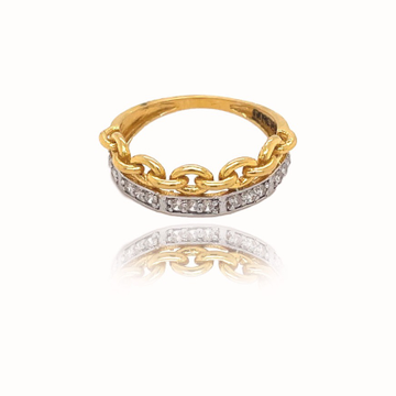 Chain shaped gold ring