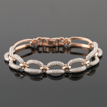 18kt rose gold diamond men's bracelet by 