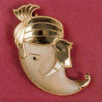 22KT Fancy Vagh Nakh Artificial Gold Ganapati Pend...