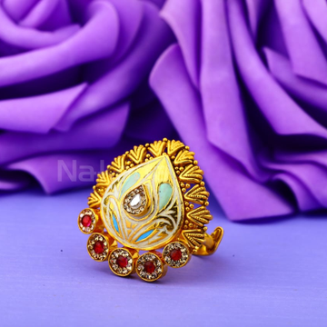 916 Gold CZ Hallmark Antique Ladies Designer Ring...