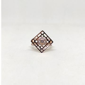 18k Rose gold Square design ring by Rajasthan Jewellers Private Limited