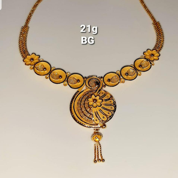 fancy necklace set 916 22kt by Aaj Gold Palace