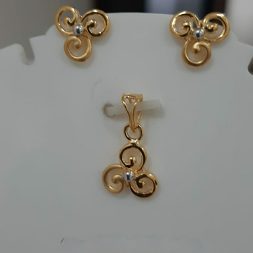 916 gold spinner shape pendant set. by 