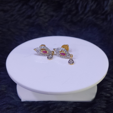22KT/916 Yellow  Gold Achala Earrings For Women