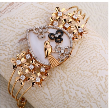 18 carat rose gold kada bracelet RH-LB615
