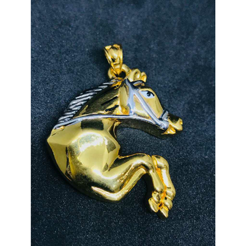22k men's horse emerald gold pendant h- 46508