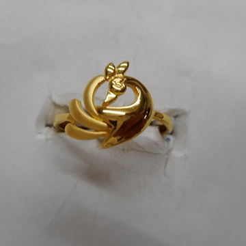 22 mt gold casting fancy ladis ring by Aaj Gold Palace
