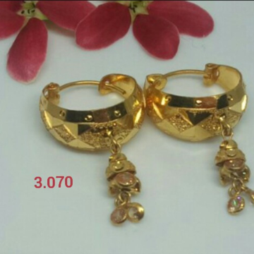 18K Gold Classic Design Earrings by 