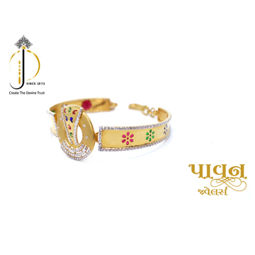 22KT / 916 Plain Gold CZ Single Bangle For Ladies... by 