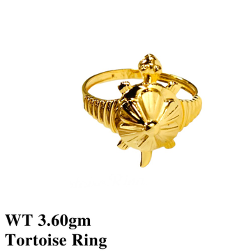 22K Tortoise Ring Plain by 