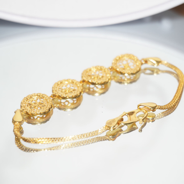 22k Gold Delicate Plain Bracelet 265R28