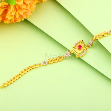 916 Gold Ladies Delicate Bracelet LB569