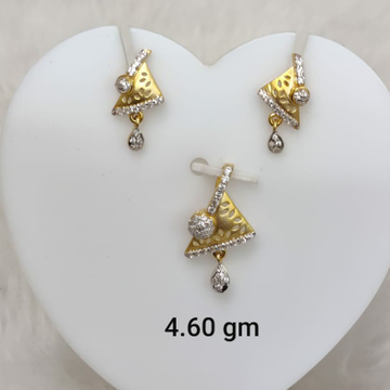 Daily wear Cz pendant set by 