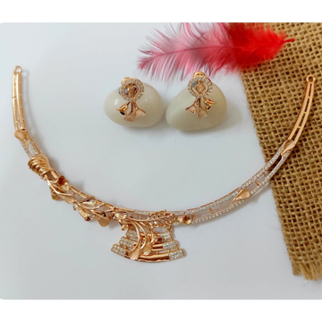 Marvellous design 18 kt rose gold necklace set
