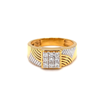 Nine diamond ring with fancy band for men