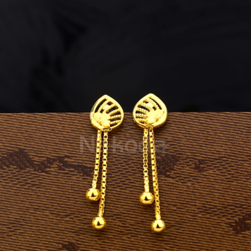 916 Gold CZ Hallmark Ladies Plain Earrings LPE366