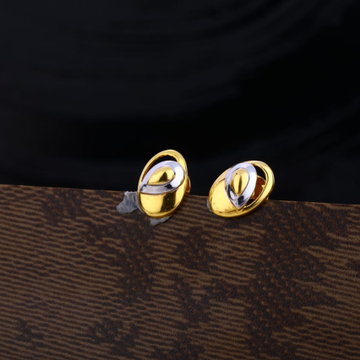 916 Gold Fancy Ladies Plain Earring LPE286