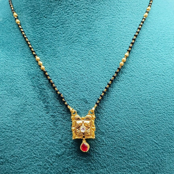 22k gold Square fancy mangalsutra by Suvidhi Ornaments
