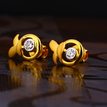 22KT Gold Ladies fancy Solitaire Earring LSE221