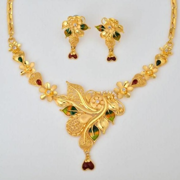 22k gold Gorgeous Design Necklace Set by Samanta Alok Nepal