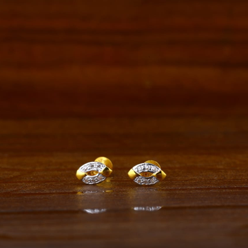 22KT Gold CZ Delicate Ladies Tops Earrings LTE238