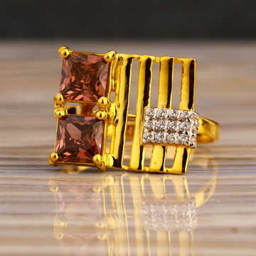 22CT Gold Diamond Designer Long Ring LLR354