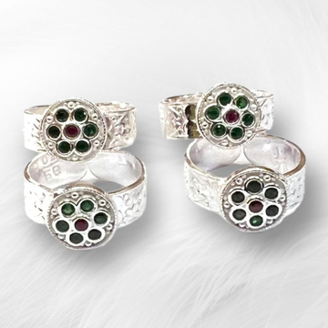 925 silver color stone toe-rings by 