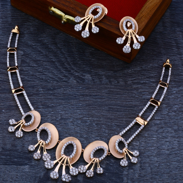 18ct   Rose Gold Hallmark  Fancy  Necklace Set RN6...
