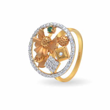 Flower 22k Gold Lady Ring