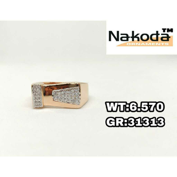 18k men's rose gold ring