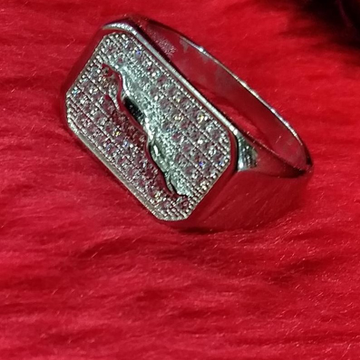 Silver and deals diamond ring mens