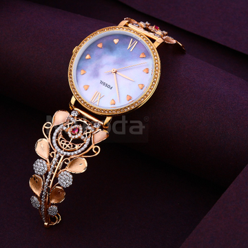 750 CZ Rose Stylish Ladies Gold Watch RLW384