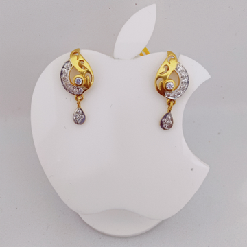 22k Gold Exclusive Hanging Stone Earrings by 