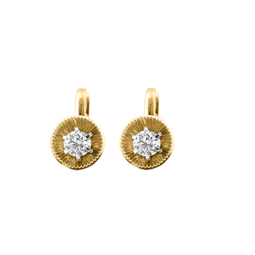 Diamond Plain 14K Gold Earrings MDER2