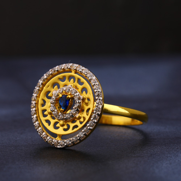 22kt Gold  Designer  Diamond Hallmark Women's Ring...